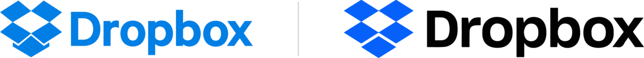 dropbox logo then andnow